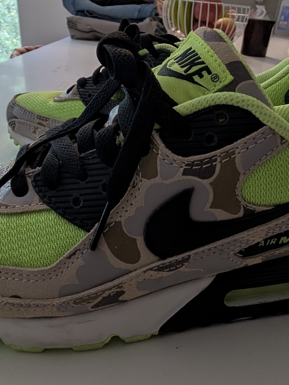 Nike Air Max Green Camo Athletic Shoes